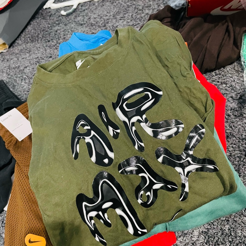 Nike Kids Air Max Green and Black Shirt